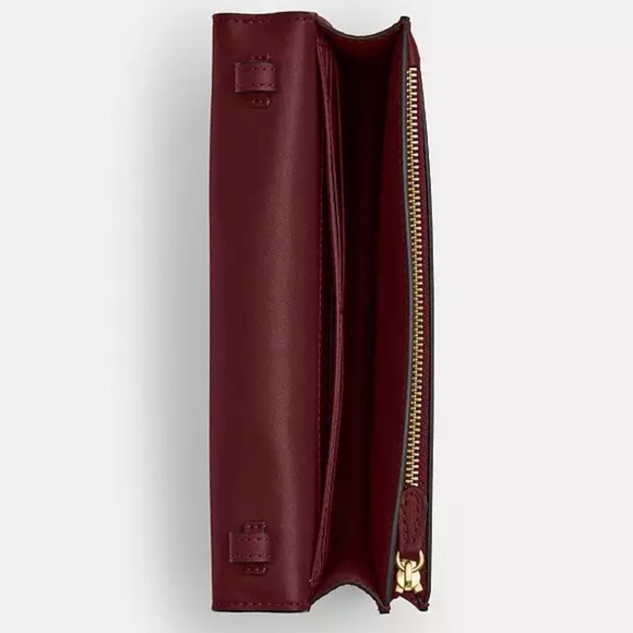 Coach Anna Foldover Clutch Crossbody Signature Canvas Horse And Carriage Print - Picture 16 of 16